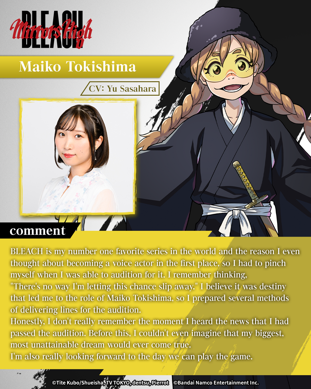Maiko Tokishima, nova personagem de BLEACH Mirrors High