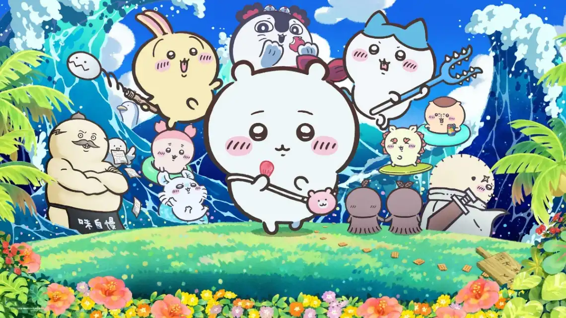 Imagem promocional do filme de Chiikawa com os personagens principais