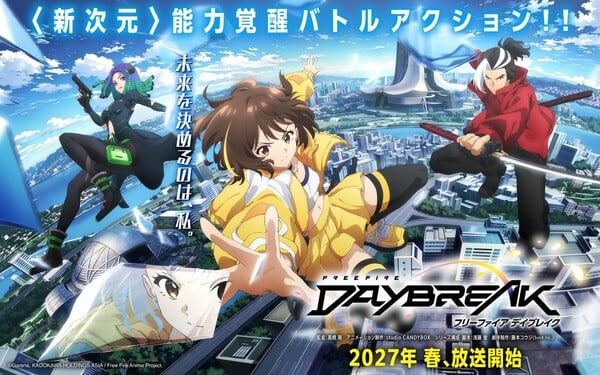 Visual promocional do animê Free Fire Daybreak