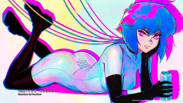 Cartão de encerramento do segundo episódio, ilustrado por Ilya Kuvshinov