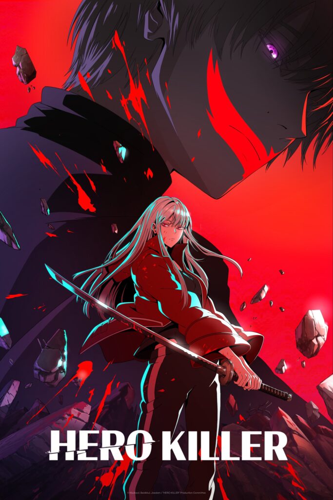 Primeiro visual oficial da animação de Hero Killer, destacando a protagonista Lee Hwa.