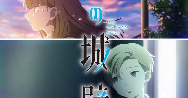 Key visual da segunda temporada do anime The Ramparts of Ice, mostrando os personagens principais em fundo azul gelado