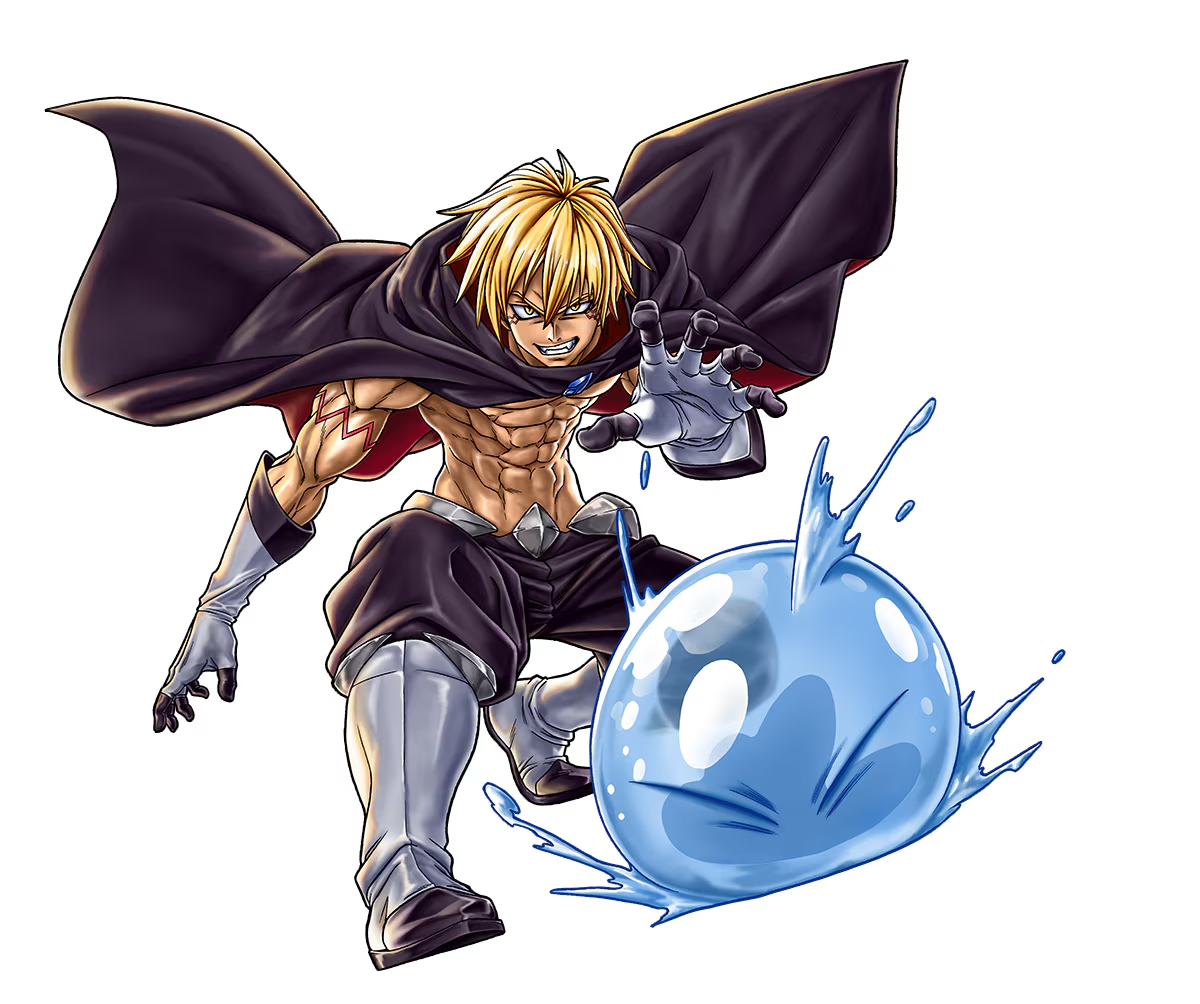 Ilustração de Rimuru e Veldora desenhada por Toyotaro