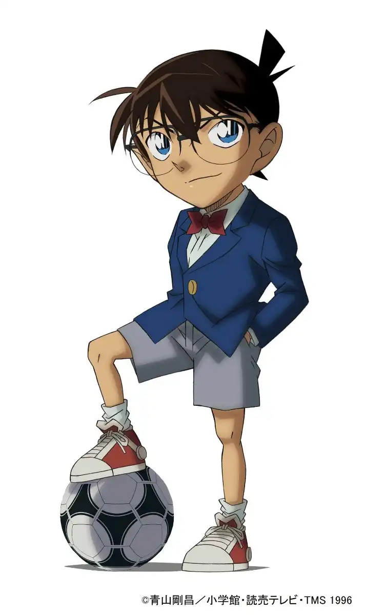 Visual especial de Detective Conan para a colaboração com a J-League