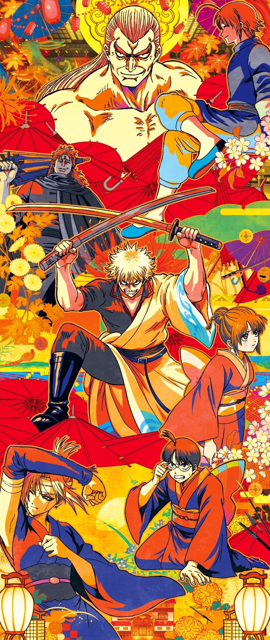 Shikishi com o Yorozuya, desenhado por Yumi Nakamura
