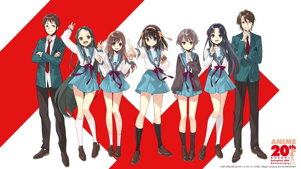 Ilustração comemorativa dos 20 anos do anime de Haruhi Suzumiya
