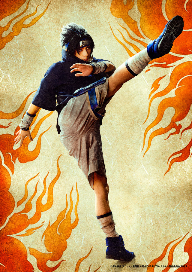 Visual de Sasuke Uchiha no Ninja Show Naruto