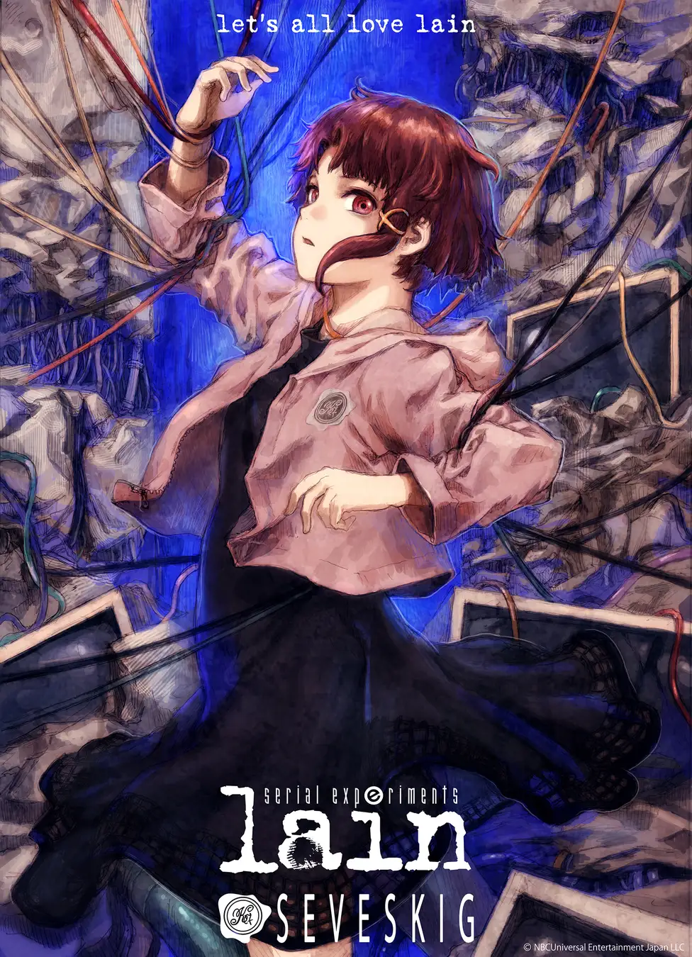 Nova arte de Serial Experiments Lain por Yoshitoshi ABe para a parceria com a SEVESKIG