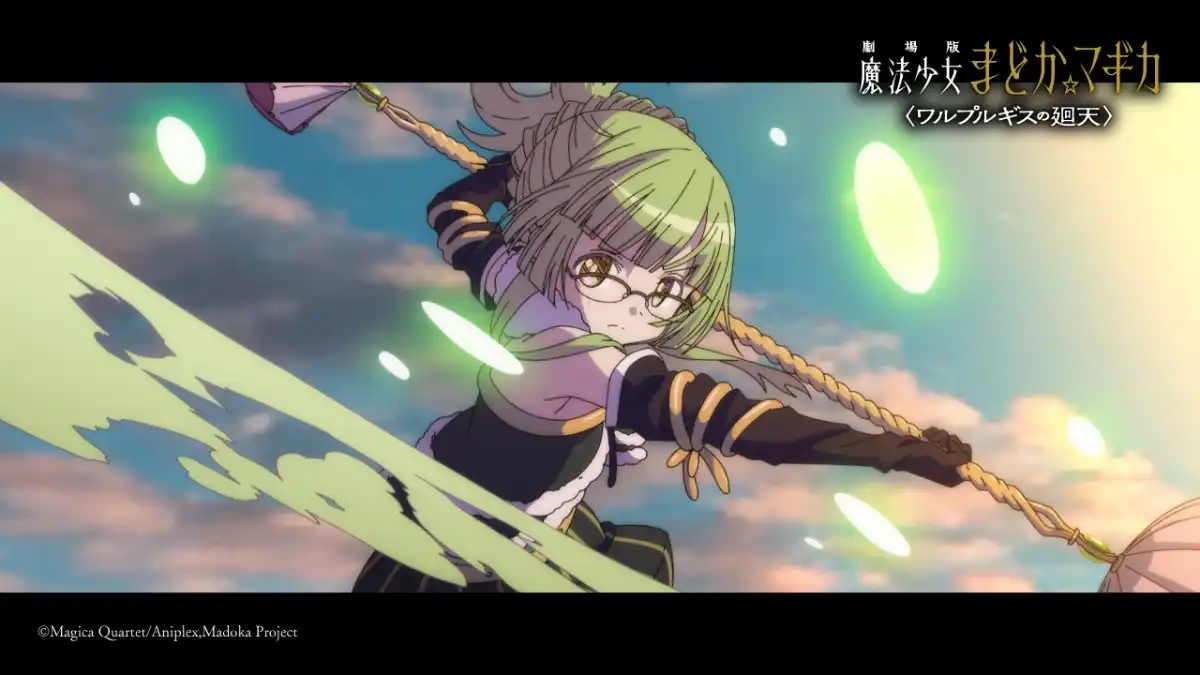 Cena do novo vídeo de Madoka Magica: Walpurgis no Kaiten