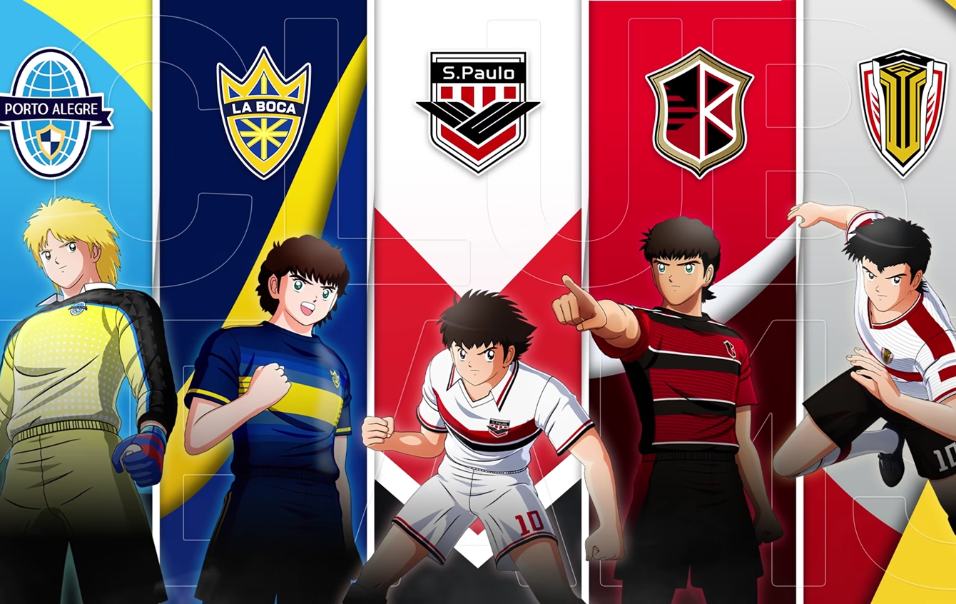 Imagem de divulgação dos clubes de Captain Tsubasa 2: World Fighters