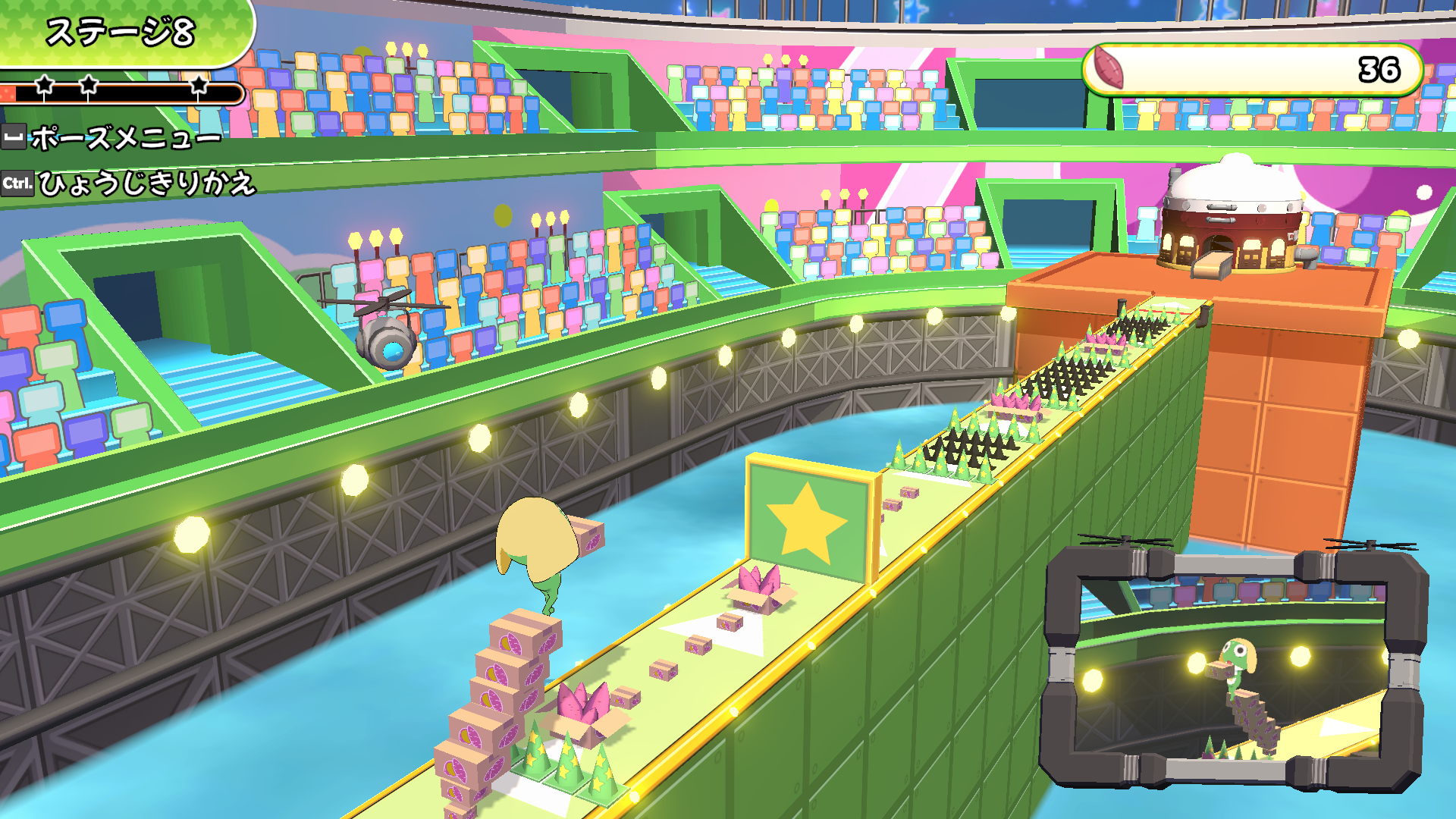 Tela do jogo Sgt. Frog: Hachamecha TV Show