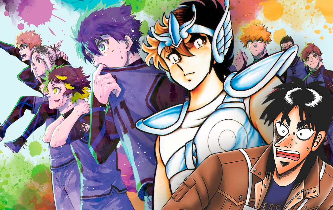 Arte promocional destacando as influências de Blue Lock