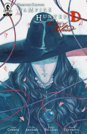 Capa da edição A de Vampire Hunter D: Fortress of Blood