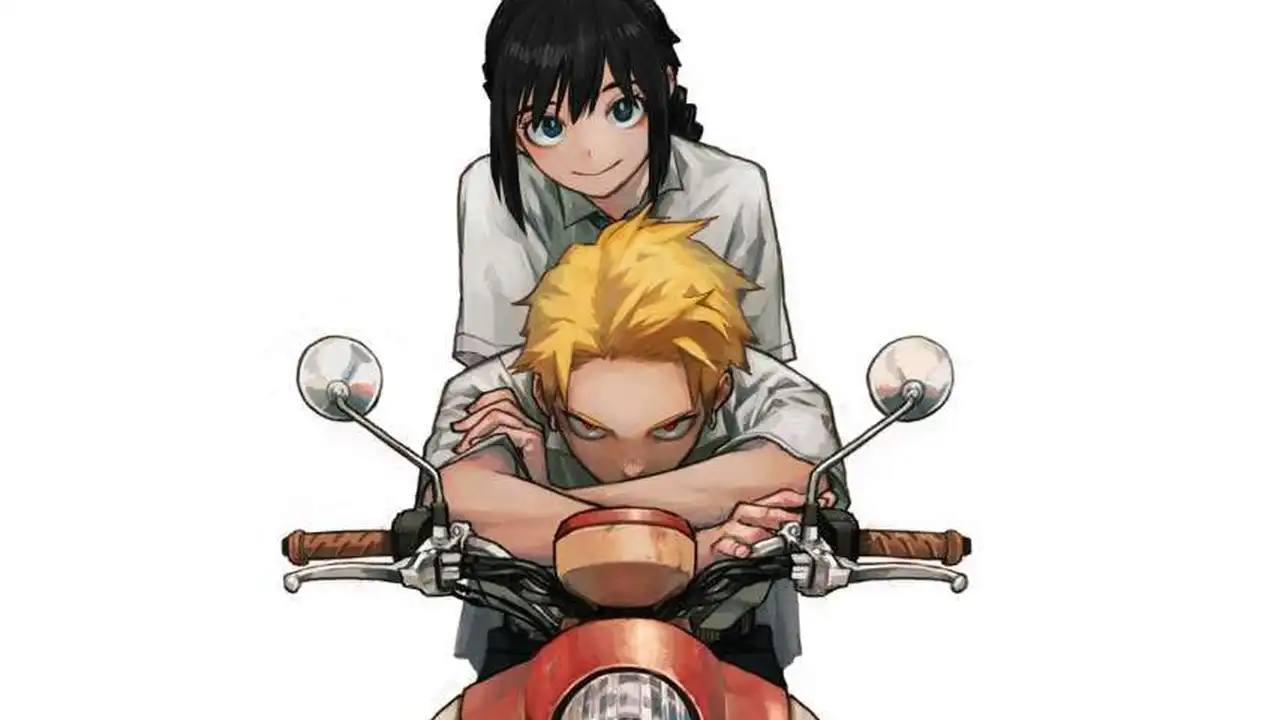 Arte promocional de "Warawanaide yo Shijima-san", novo one-shot de Kohei Horikoshi