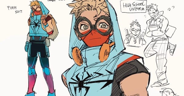 Arte conceitual do Homem-Aranha em Shibuya para a parceria Marvel x Kadokawa