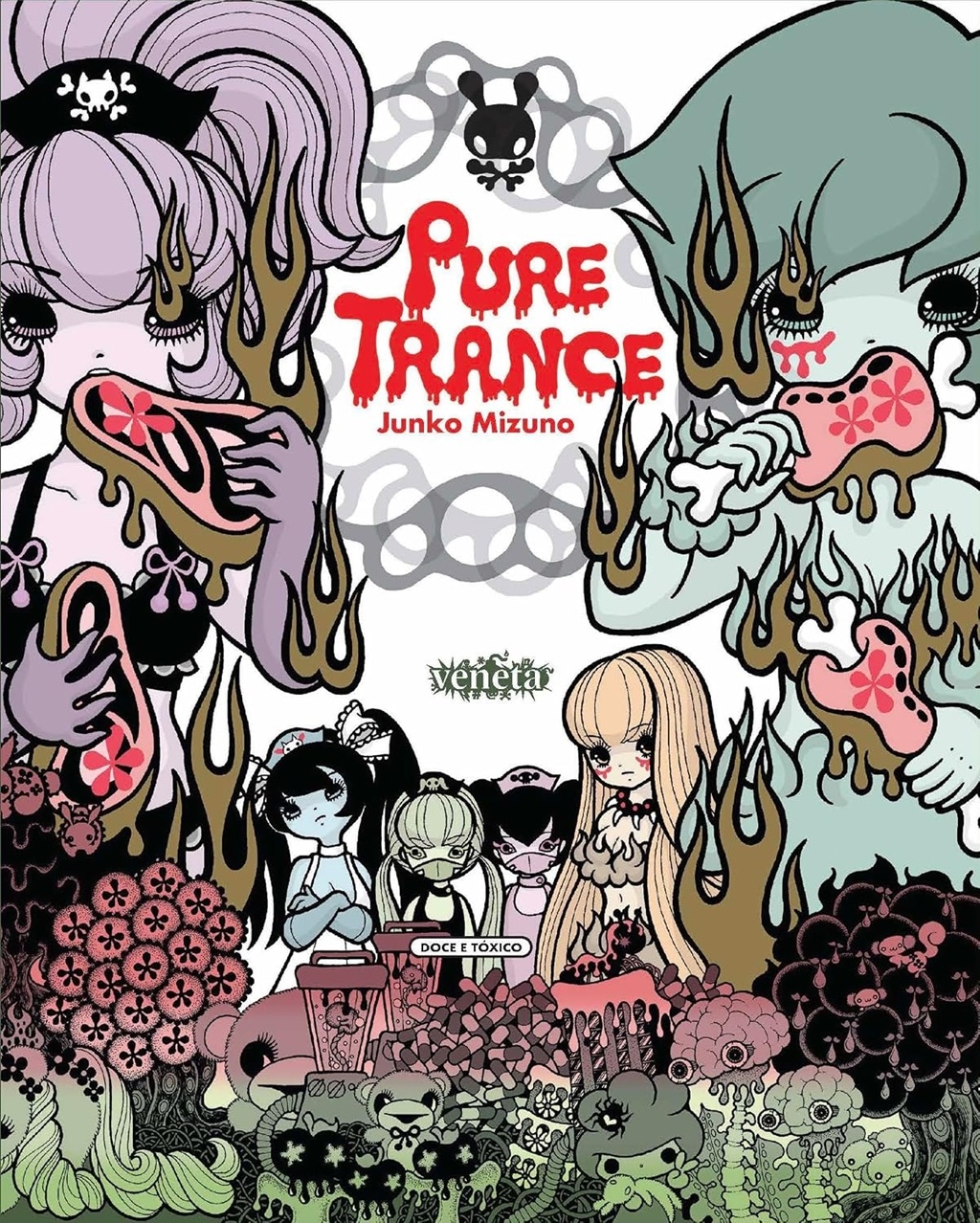 Capa da edição brasileira de Pure Trance pela Veneta, com ilustração colorida de duas personagens