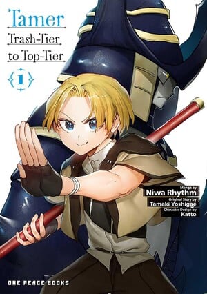 Capa oficial do volume encadernado de Tamer: Trash-Tier to Top-Tier
