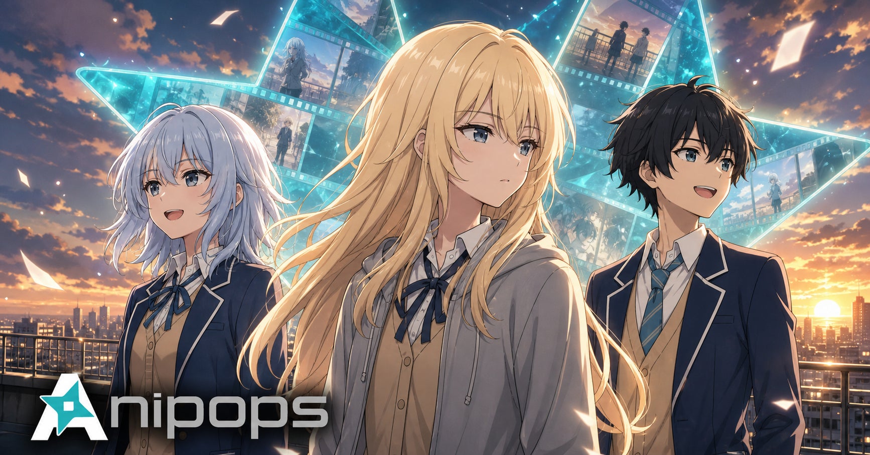 Banner de divulgação da plataforma Anipops