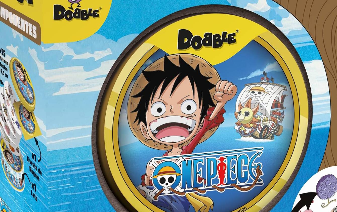 Dobble One Piece - lata metálica com arte exclusiva e cartas temáticas