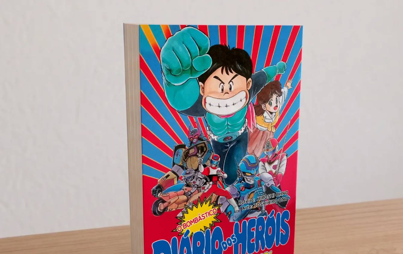 Capa da edição brasileira de O Bombástico Diário dos Heróis por Shocker OH!NO!