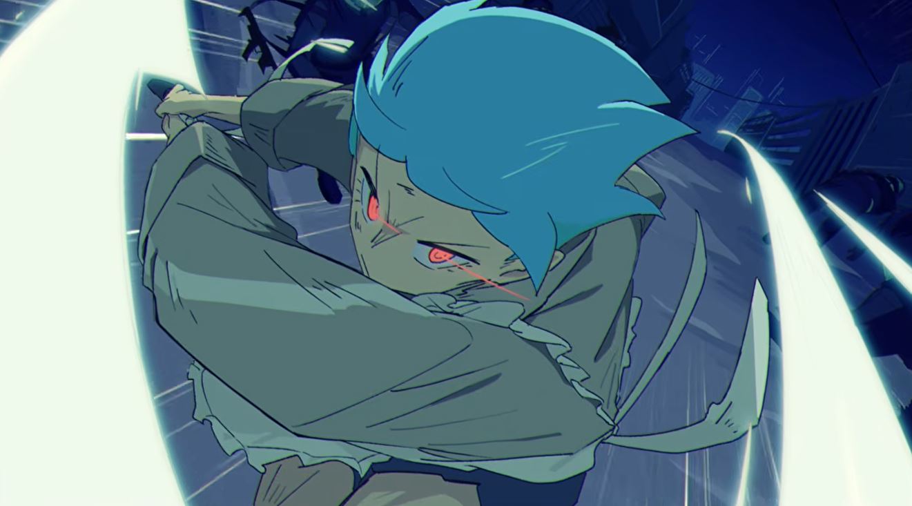 Arte conceitual de Ishoku Shokushokuju, a primeira abertura do projeto SYNXRO