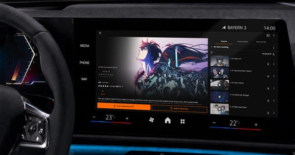Arte promocional do Crunchyroll em carros